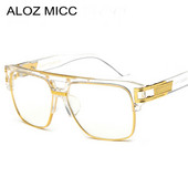 ALOZ MICC Brand Fashion Femei Ochelari Ramă Vintage Bărbați Ochelari supradimensionați cu lentile transparente Ochelari de vedere Bărbați Rame Ochelari de acetat Q15