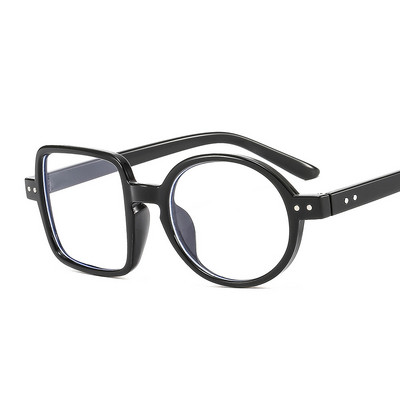 Cadru de ochelari rotunzi de modă, femei, bărbați, lentile transparente, pătrate, anti-albastru, sticlă, ochelari optici, ochelari de vedere pentru femei