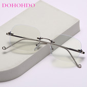 Naočale za blokiranje plave svjetlosti za muškarce 2023. kvadratni okviri za računalne naočale bez okvira Ženske prozirne leće Naočale za igre Oculos