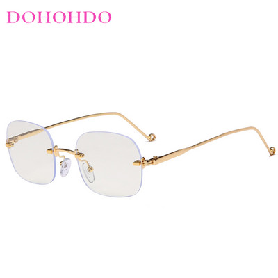 Naočale za blokiranje plave svjetlosti za muškarce 2023. kvadratni okviri za računalne naočale bez okvira Ženske prozirne leće Naočale za igre Oculos