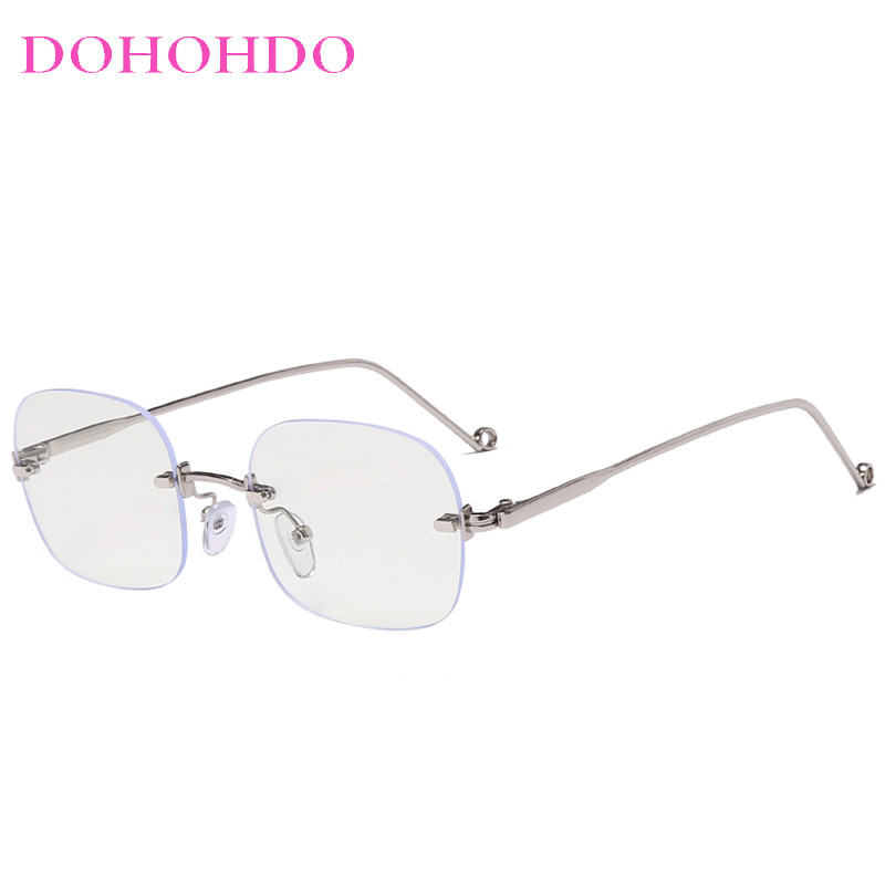 Naočale za blokiranje plave svjetlosti za muškarce 2023. kvadratni okviri za računalne naočale bez okvira Ženske prozirne leće Naočale za igre Oculos