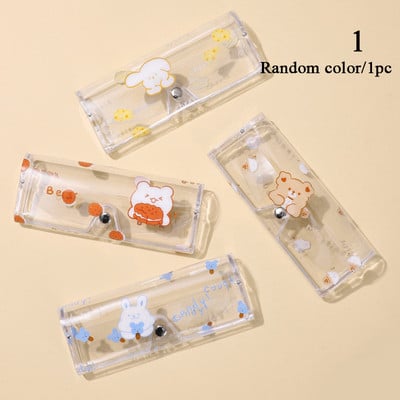 Didelis skaidrus akinių dėklas Matinis PVC akinių dėklas Studentų trumparegystė akinių dėžutė saulės akinių dėklas Mielas animacinis filmas gyvūnas vaisius