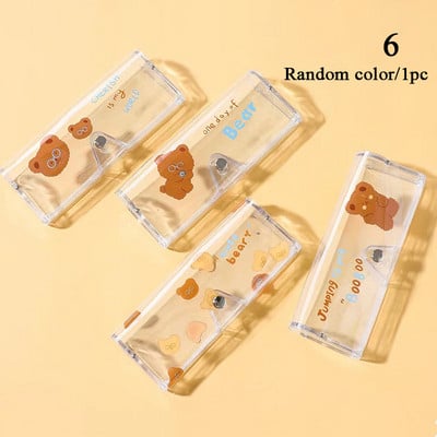 Didelis skaidrus akinių dėklas Matinis PVC akinių dėklas Studentų trumparegystė akinių dėžutė saulės akinių dėklas Mielas animacinis filmas gyvūnas vaisius