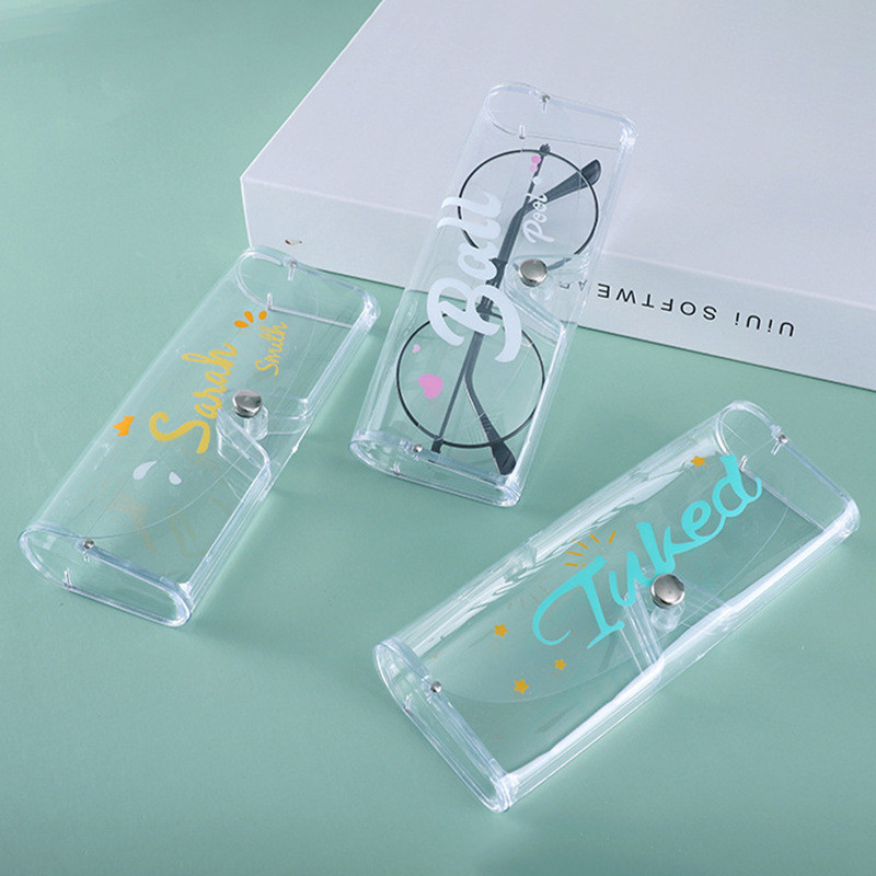 Didelis skaidrus akinių dėklas Matinis PVC akinių dėklas Studentų trumparegystė akinių dėžutė saulės akinių dėklas Mielas animacinis filmas gyvūnas vaisius