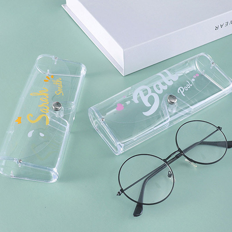 Didelis skaidrus akinių dėklas Matinis PVC akinių dėklas Studentų trumparegystė akinių dėžutė saulės akinių dėklas Mielas animacinis filmas gyvūnas vaisius