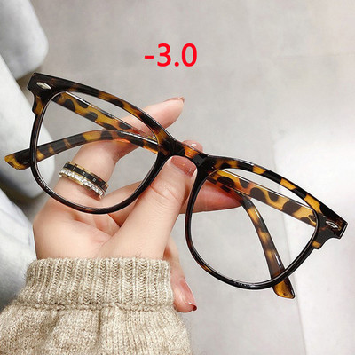1 -1,5-2-2,5-3-3,5-4Vintage Leopard naočale za kratkovidnost Žene Muškarci Prozirne dioptrije za kratkovidne naočale Računalne naočale