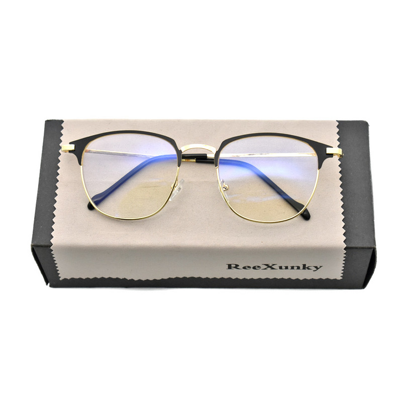 2021 m. Unisex mėlyni šviesą blokuojantys akiniai moterims metalinio rėmelio anti-mėlyno spindulio akiniai vyrams, kompiuteriniams žaidimams skirti akiniai, apsaugantys nuo UV spindulių