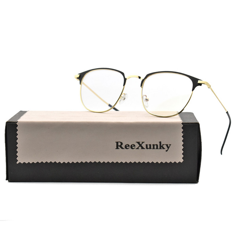 2021 m. Unisex mėlyni šviesą blokuojantys akiniai moterims metalinio rėmelio anti-mėlyno spindulio akiniai vyrams, kompiuteriniams žaidimams skirti akiniai, apsaugantys nuo UV spindulių