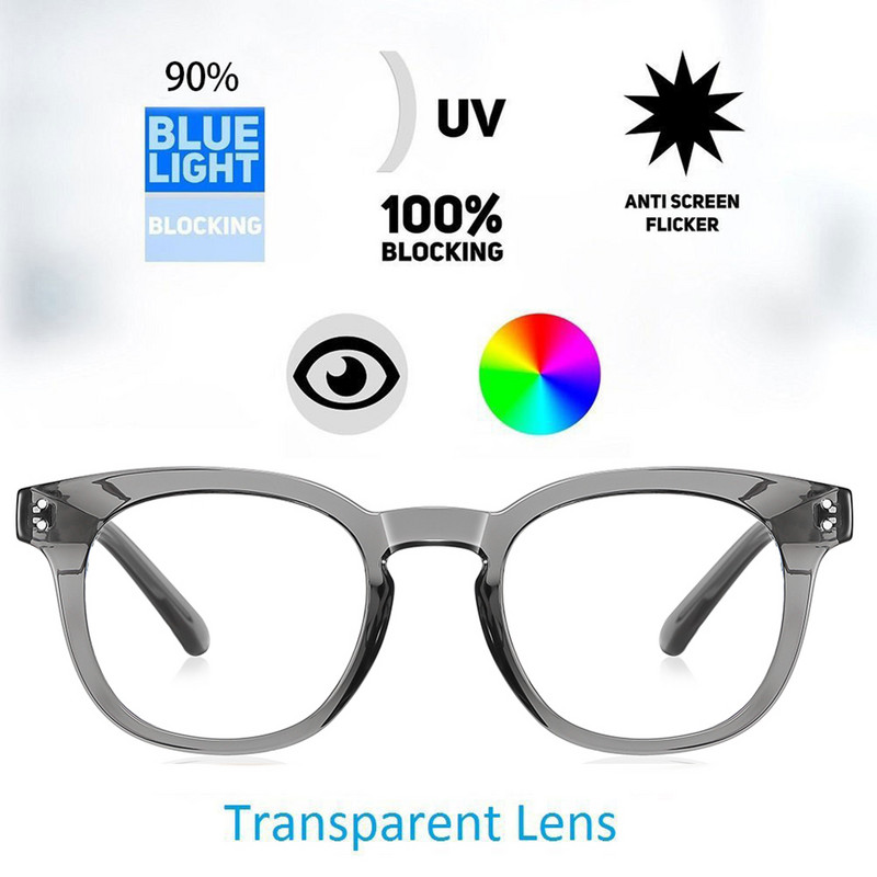 Swanwick acetatne naočale protiv plave svjetlosti za žene TR90 korejski retro kvadratni okvir za naočale za muškarce klasični sivi leopard