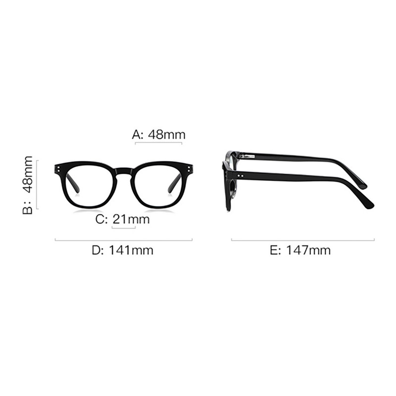 Swanwick acetatne naočale protiv plave svjetlosti za žene TR90 korejski retro kvadratni okvir za naočale za muškarce klasični sivi leopard