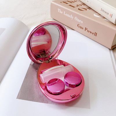 Ultratanka zrcalna kutija za kontaktne leće u obliku šljunka INS INS ženska kozmetička kontakt kutija Putna elegantna kutija za pohranu kontaktnih leća