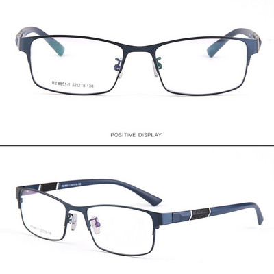 Reven Jate 8850 okvir za optičke naočale s poluobručom od legure sprijeda fleksibilne plastike TR-90 sljepoočnice za muške i ženske naočale