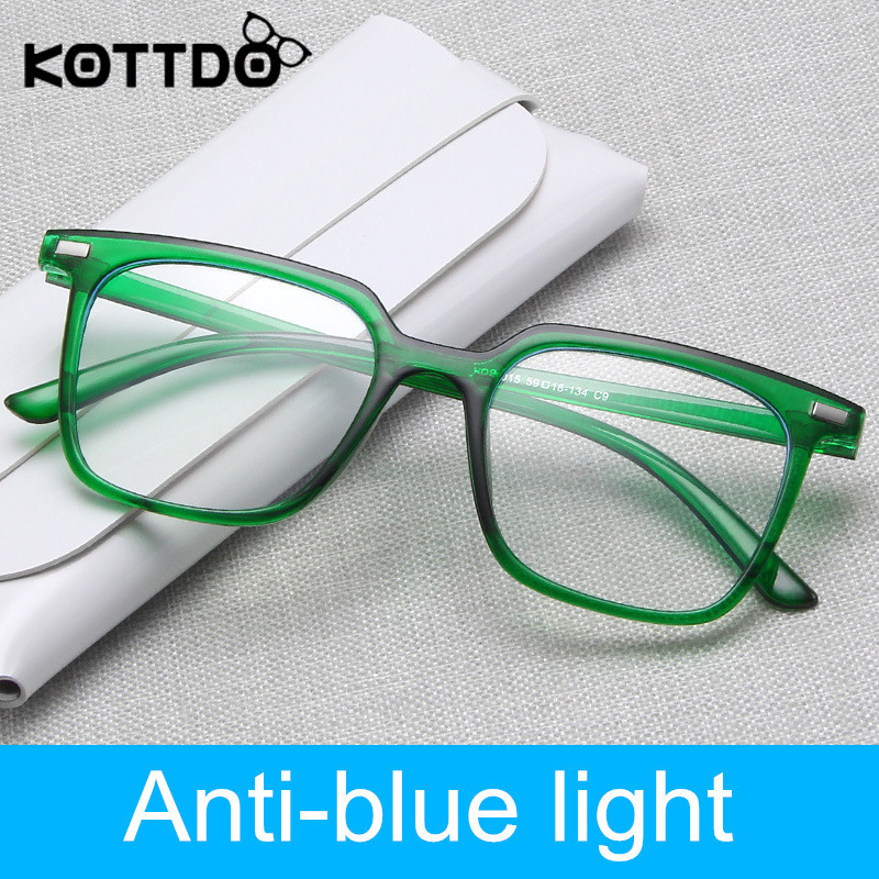 KOTTDO klasični četvrtasti anti-plavi okviri za naočale prozirni prozirni za muškarce Vintage plastični okviri za naočale za žene