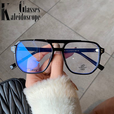 Рамки за очила, блокиращи синята светлина, Дамски ретро компютърни очила Мъжки ретро рамка за очила Дамски оптични луксозни цветни