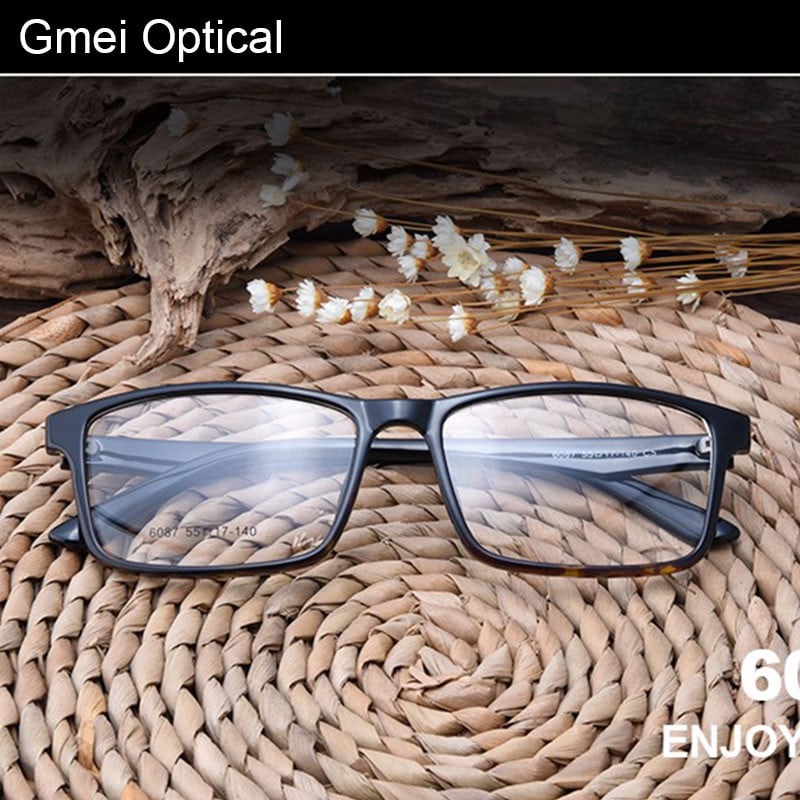 Gmei Optical Rectangular Ultralight TR90 Poslovni muški okviri za naočale Dioptrijski okviri Ženske naočale s punim okvirom G6087