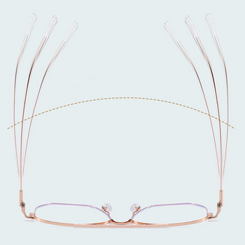 Очила със синя светлина за жени Ретро очила от висок клас с двоен лъч с метална рамка Прозрачни компютърни очила Blue Ray Модерни