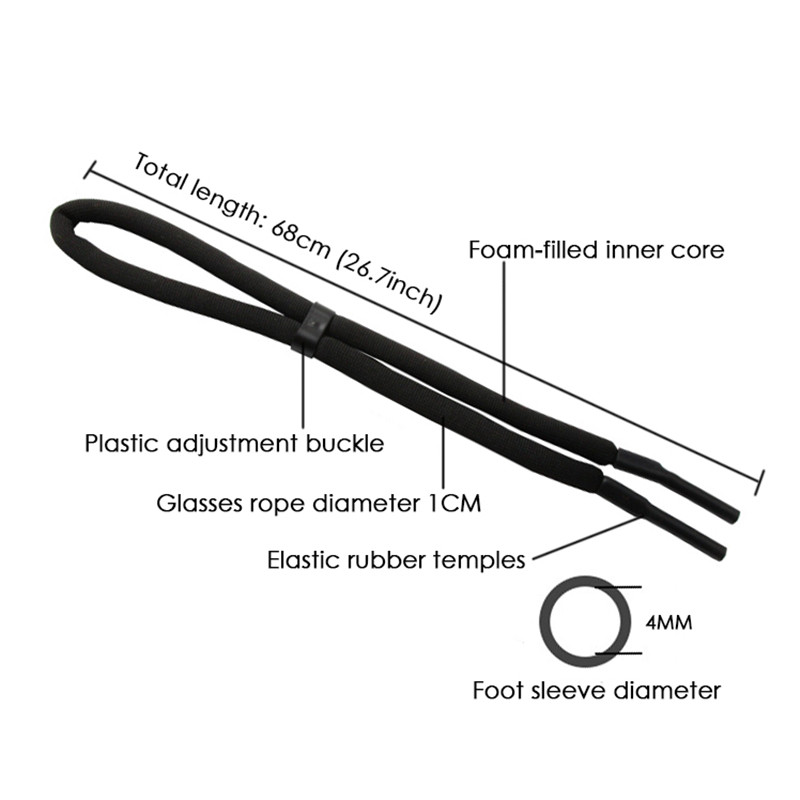 Modni plutajući pjenasti remen za naočale Lanac za naočale Držač naočala Podesivi sigurnosni sportski uniseks remen za sunčane naočale