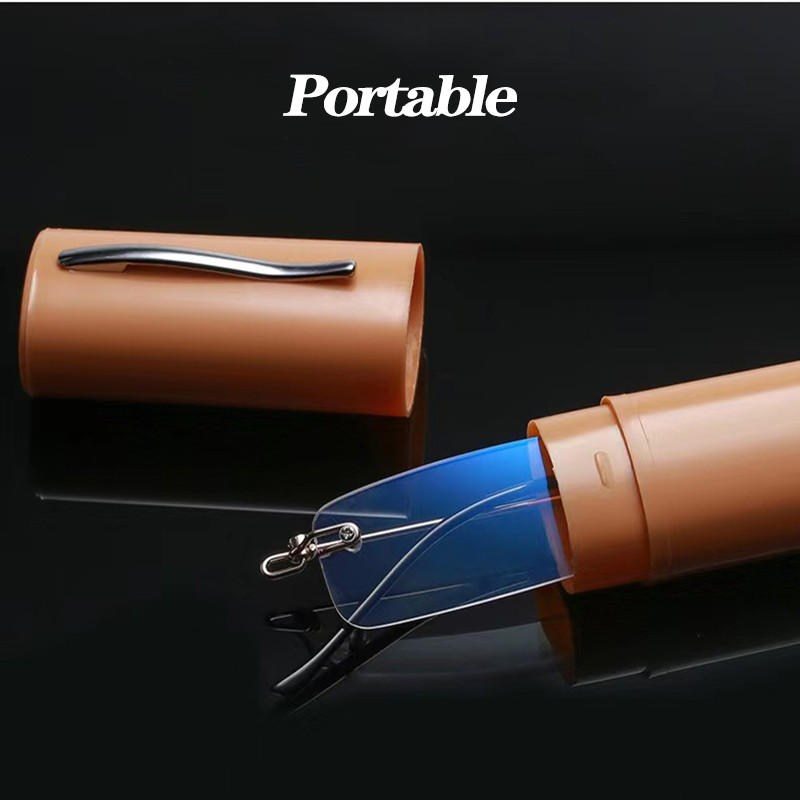 Maijs Flower Anti-Blue bezmalu lasīšanas brilles Kvadrātveida metāla presbyopic brilles ar vāciņu Brilles Vīriešu brilles Sight Plus+4