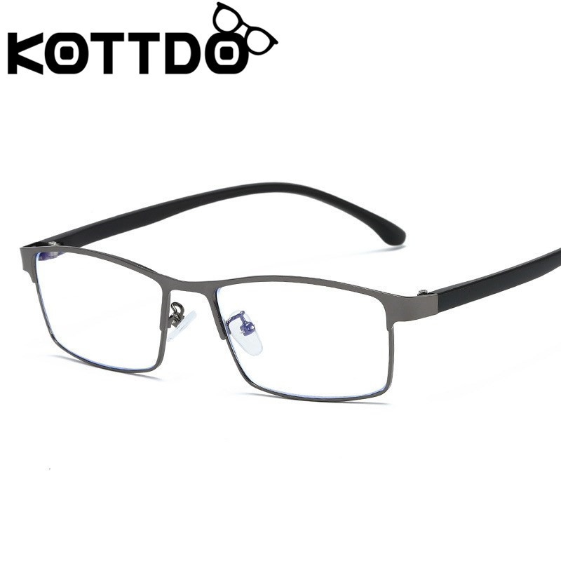 KOTTDO Vintage kvadratni optički okviri za naočale Metalni muški modni klasični poslovni prozirni okviri za naočale oculos