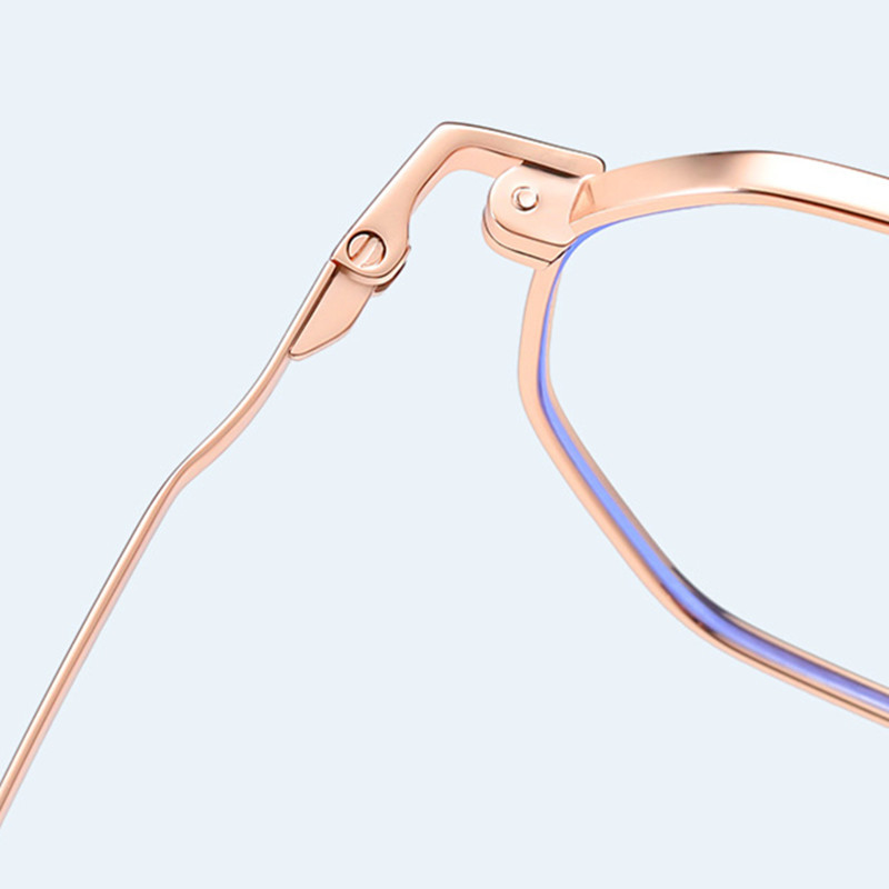 Unisex metalne nepravilne naočale koje blokiraju plavu svjetlost, ravne naočale protiv plave svjetlosti, ženske računalne naočale A641