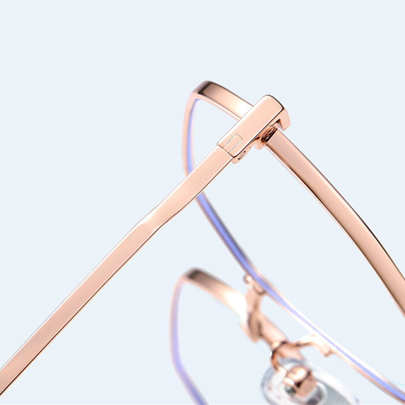 Unisex metalne nepravilne naočale koje blokiraju plavu svjetlost, ravne naočale protiv plave svjetlosti, ženske računalne naočale A641