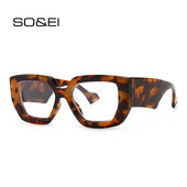 SO&EI Модни квадратни дамски очила Рамка за прозрачни лещи Мъжки оптични сенки UV400 Рамка за очила