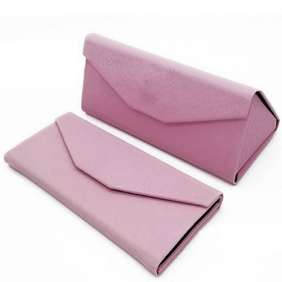 Kožna futrola za naočale s križnim uzorkom, trokutasta sklopiva tvrda kožna futrola za naočale, kutija za pohranu sunčanih naočala, dodaci za naočale