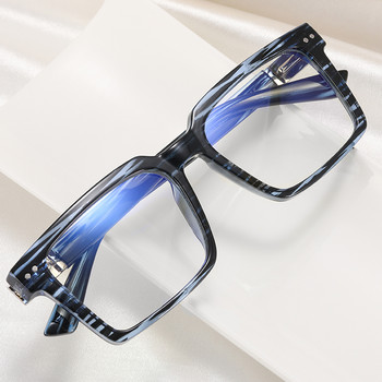 Peekaboo γυναικεία μπλε γυαλιά μπλοκαρίσματος φωτός tr90 διάφανος φακός τετράγωνος σκελετός γυαλιών για άνδρες μόδας ελατήριος μαύρος διάφανος