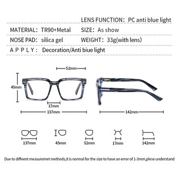 Peekaboo женски очила, блокиращи синя светлина, tr90 прозрачни лещи, квадратна рамка за очила за мъже, модна пролетна панта, черна прозрачна