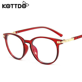 KOTTDO Fashion Women Transparent Spectacle Eyeglasses Man Computer Glasses Frame Anti Blue Optical Clear Lens Mtopia Glasses