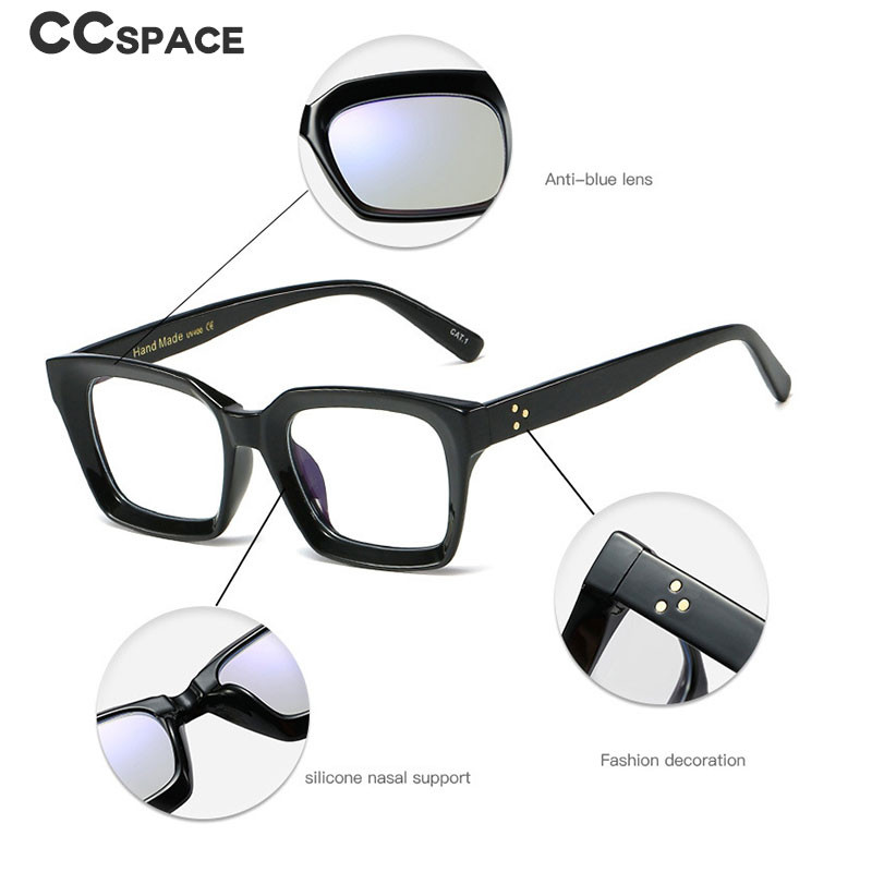 45440 Kvadratni retro okviri za naočale Muškarci Žene Dizajnerske optičke naočale s zakovicama Modne naočale Računalne naočale