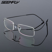 Semfly Titanium Metal Glasses Frame Мъже Жени Очила без рамки Очила Модни женски мъжки очила Гъвкави очила Унисекс