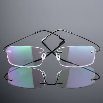 Semfly Titanium Metal Glasses Frame Мъже Жени Очила без рамки Очила Модни женски мъжки очила Гъвкави очила Унисекс