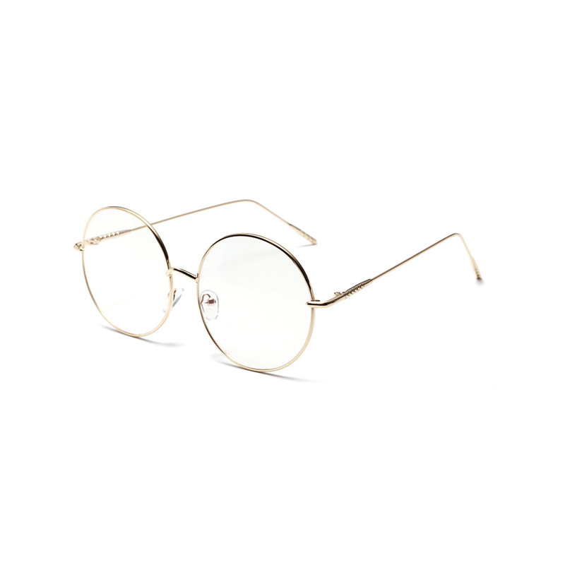 Zilead Oversize apvalių akinių rėmelis moterims ir vyrams Retro metaliniai skaidrūs akiniai optiniai akiniai akiniai Unisex akiniai