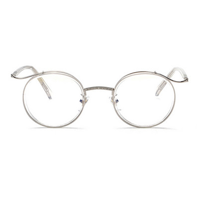 SHAUNA Anti-Blue Light Retro TR90 Дамски кръгли рамки за очила Уникален дизайн Модни мъжки оптични очила