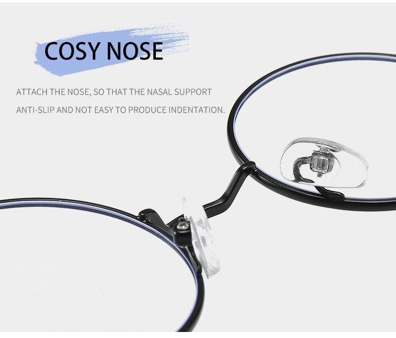 Retro Vintage mänguarvuti prillid naistele Meestele Anti-sinine hele metallraamiga läbipaistev lääts Ümmargused prillid Prillid