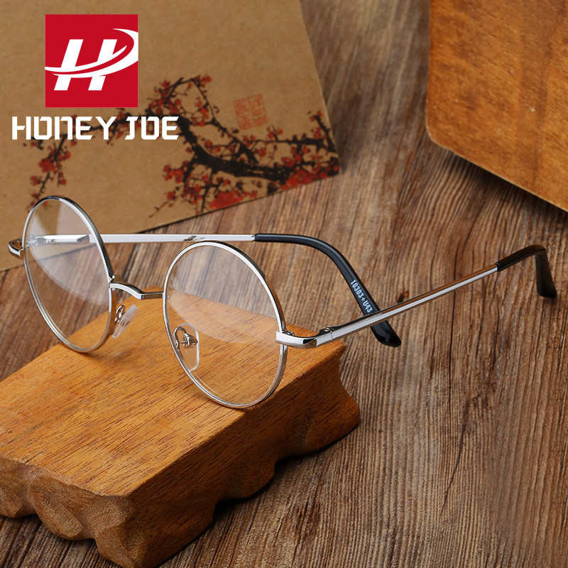 Retro Vintage mänguarvuti prillid naistele Meestele Anti-sinine hele metallraamiga läbipaistev lääts Ümmargused prillid Prillid