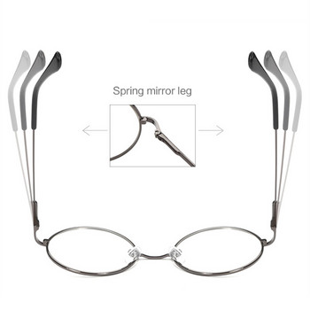 Мъже, жени, ретро метални очила с кръгла рамка за очила за четене при късогледство -1,0 -1,5 -2 -2,5 -3 -3,5 -4