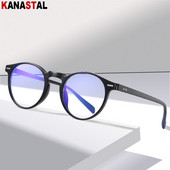 Ženske naočale za blokiranje plave svjetlosti, retro muške kompjutorske TR90 okrugli okvir za naočale Anti-Ray dioptrijske naočale