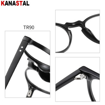 Дамски очила, блокиращи синя светлина, ретро мъжки компютърни TR90 кръгли очила с рамка против лъчи, очила с рецепта
