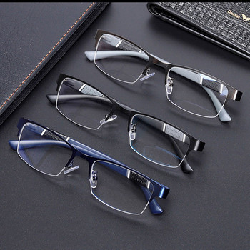 Очила за четене с половин рамка за късогледство Класически мъжки бизнес очила за късогледство Ултралеки очила за късогледство Жени с диоптър 0 до 6,0