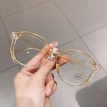 SO&EI Fashion Irregular Square Women Optical Glasses Frame Clear Anti-Ray Lens Eyewear Vintage Men Wine Red Champagne Frame