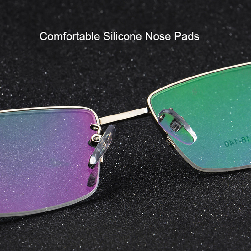 Γυαλιά UVLAIK από κράμα τιτανίου Σκελετός Ανδρικά Γυαλιά Γυαλιών Επαγγελματικής Μισής Σκελετού Ανδρικά Διαφανή Οπτική Μυωπία Συνταγογραφούμενα γυαλιά