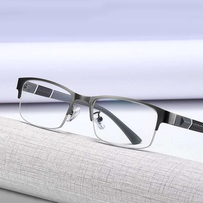 seemfly Half Frame naočale za čitanje Muške poslovne naočale s dalekovidnošću i dalekovidnošću Muške visoke kvalitete s 0 +1,0 +1,5 +2,5 +3,5 4,0