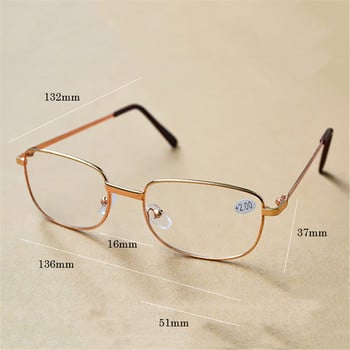 Zilead очила за четене с метална рамка с рецепта оптични очила за пресбиопия далекогледство очила диоптър +1 до +4 за мъже и жени