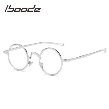 iboode Classic Metal Round Vintage Glasses Frame Men Optical Anti-blue Light Eyewear Мъжки Женски Ретро Clear Len Eyewear 2021