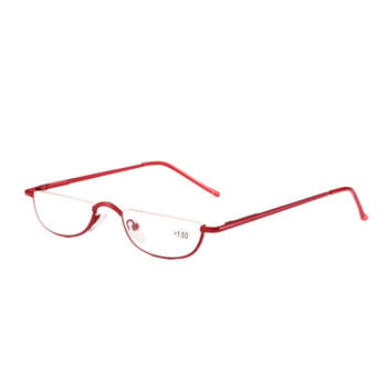 Seemfly Fashion Style Малки очила за четене с половин рамка Ултралеки прозрачни очила за пресбиопия Преносим подарък за стари мъже и жени