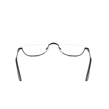 Seemfly Fashion Style Малки очила за четене с половин рамка Ултралеки прозрачни очила за пресбиопия Преносим подарък за стари мъже и жени