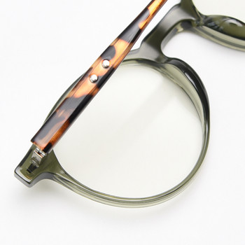 Peekaboo TR90 στρογγυλά γυαλιά ανδρικός σκελετός διάφανος φακός αρσενικά πράσινα γκρι οπτικά γυαλιά για γυναίκες θηλυκό μεντεσέ ελατηρίου acetate