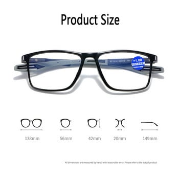 IENJOY Анти синя светлина Пресбиопия TR90 Ултра леки спортни очила за четене на едро Мъже в напреднала възраст Противоплъзгащи се очила за пресбиопия